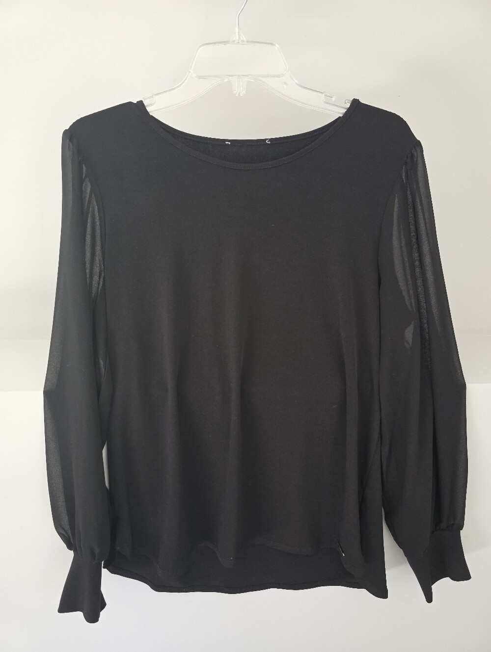 Calvin Klien Black Sheer Sleeved Shirt